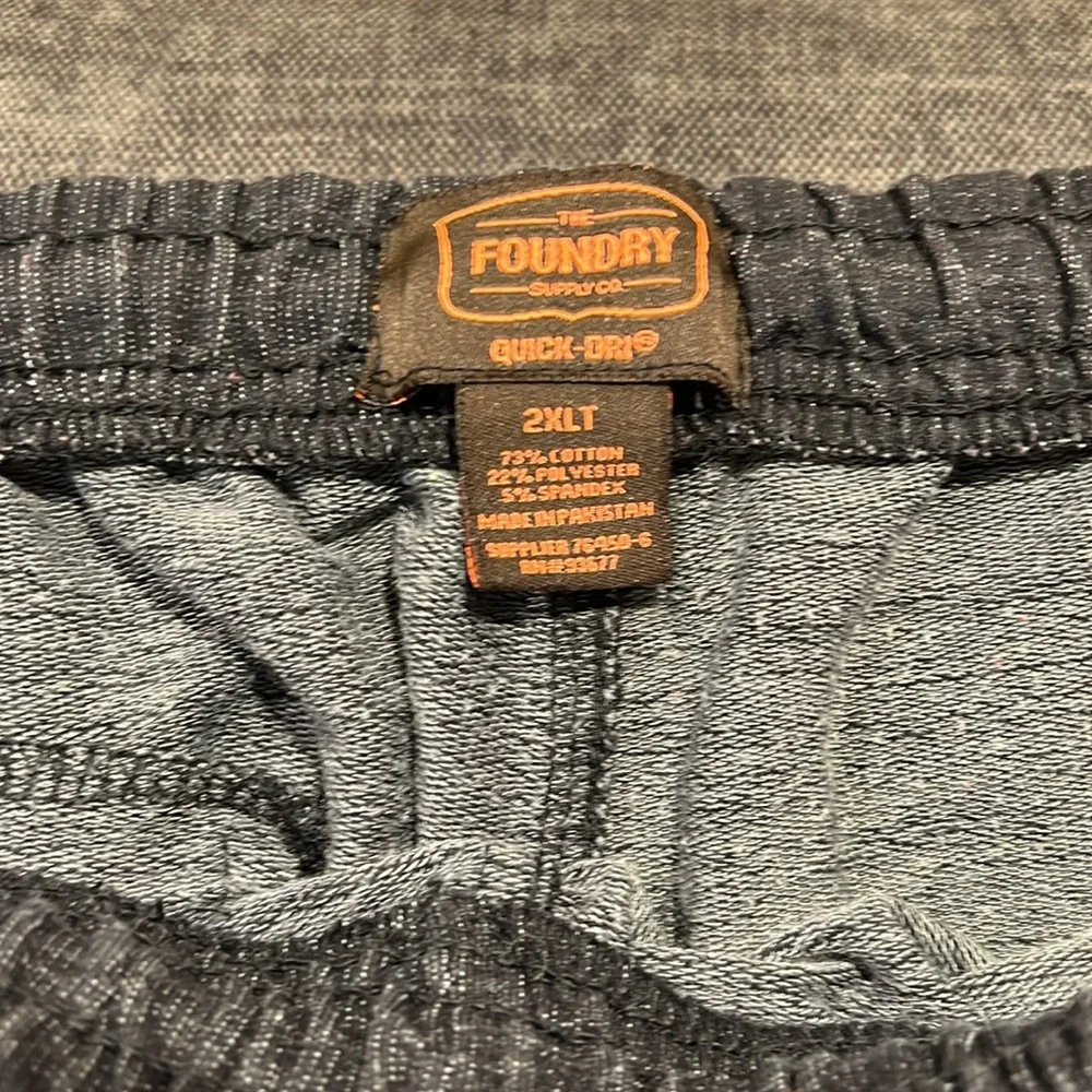 Foundry Red Gray Drawstring Shorts - Picture 4 of 5